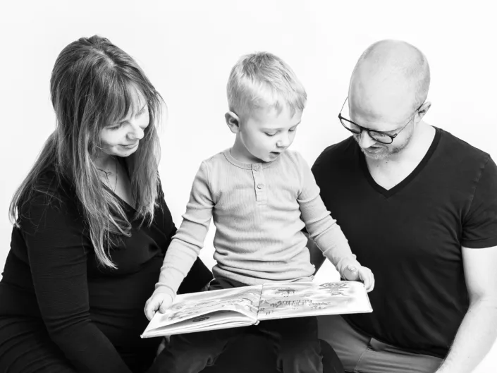 familiefotografi i studie